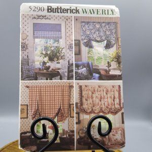 UNCUT Vintage Sewing PATTERN Butterick 5290, 2001 Waverly Window Dressing